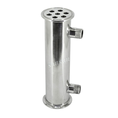Tubo de condensador macho de braçadeira de aço inoxidável sanitário 304 para equipamentos de cerveja