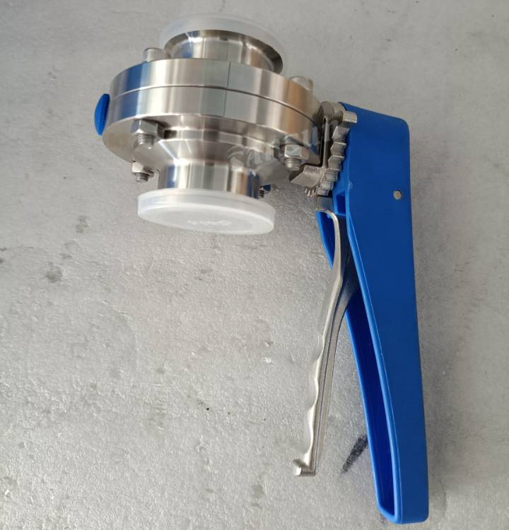 Válvula Borboleta para Laticínios SS316 1,5 Tc com Alavanca de Gatilho